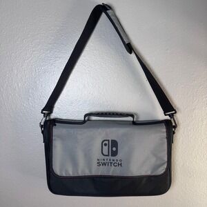 Nintendo Switch Everywhere Messenger Bag Gray Black Console Travel Case Storage